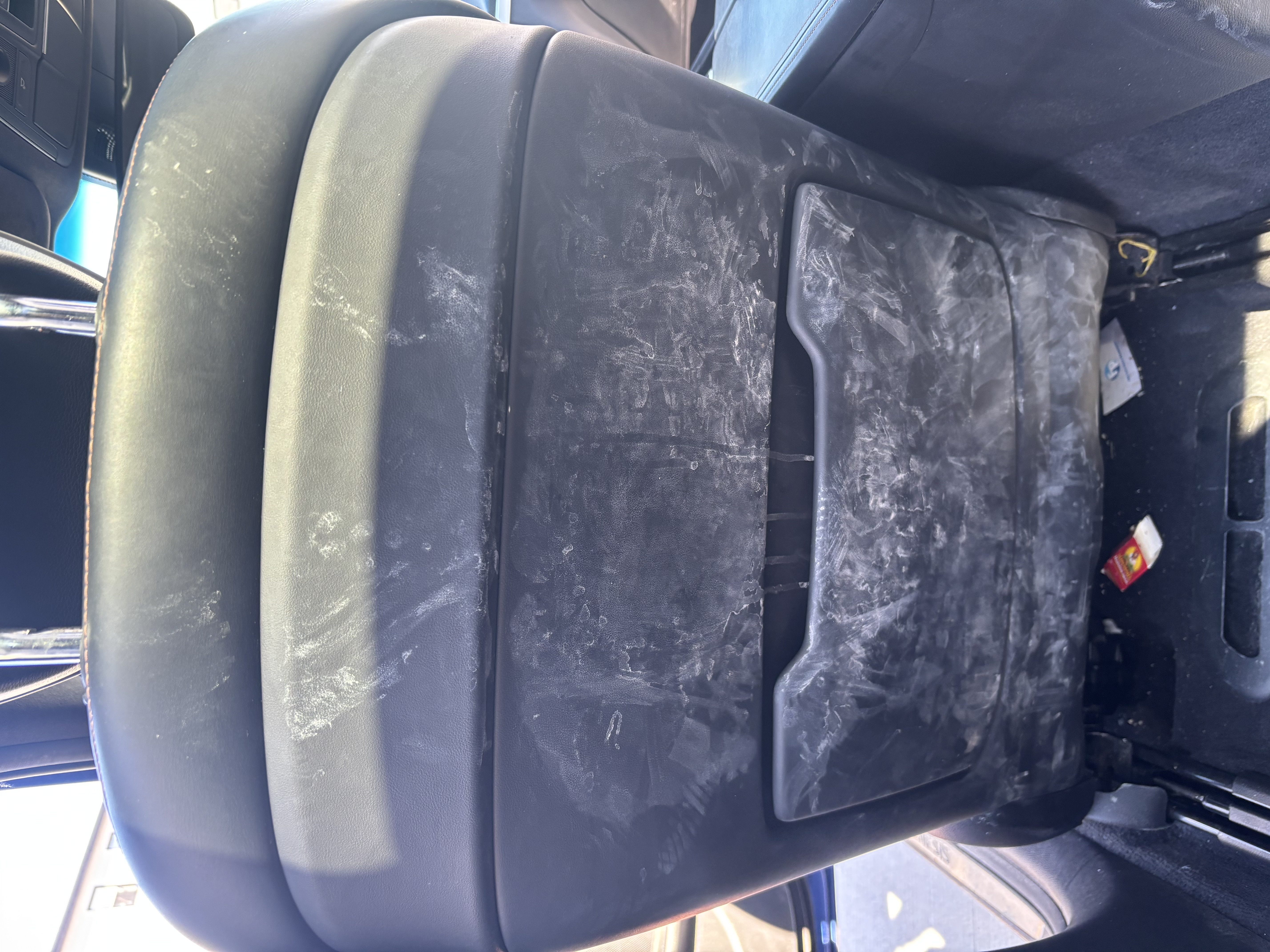 Vehicle interior before detailing